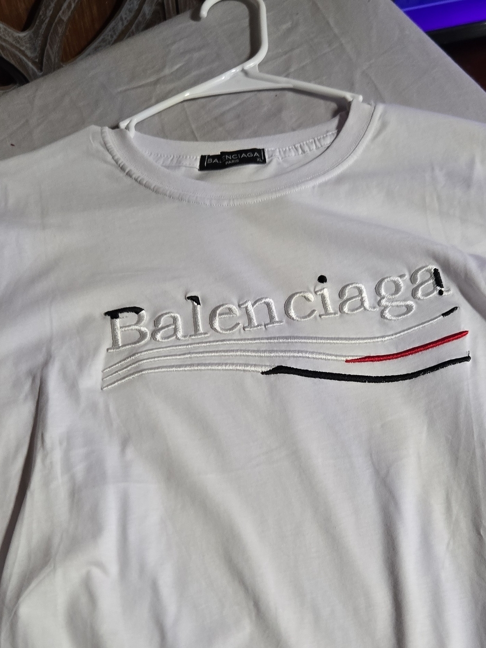 Balenciaga Political Campaign Logo T-Shirt White & Black XL